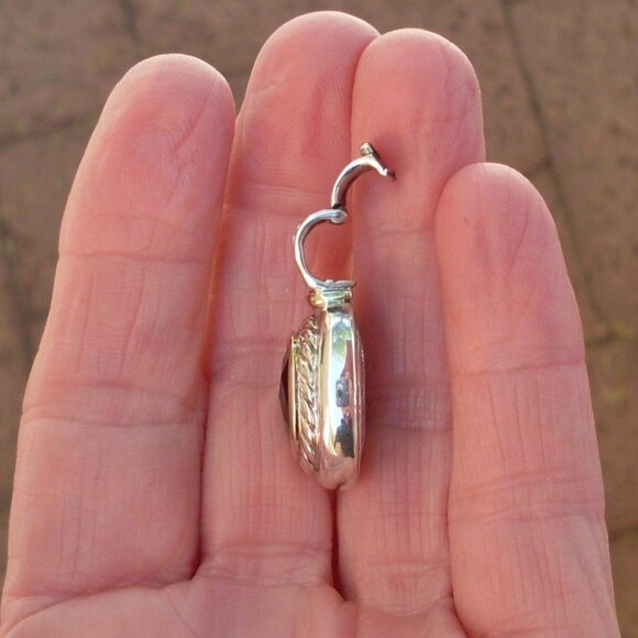 Rare & Retired David Yurman Albion Garnet Enhancer Pendant w/Chain - Picture 5 of 13